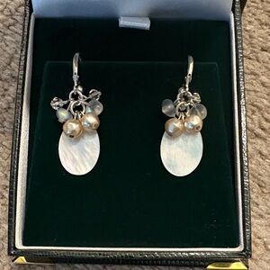 Elegant Silver and Pearl Drop Earrings
